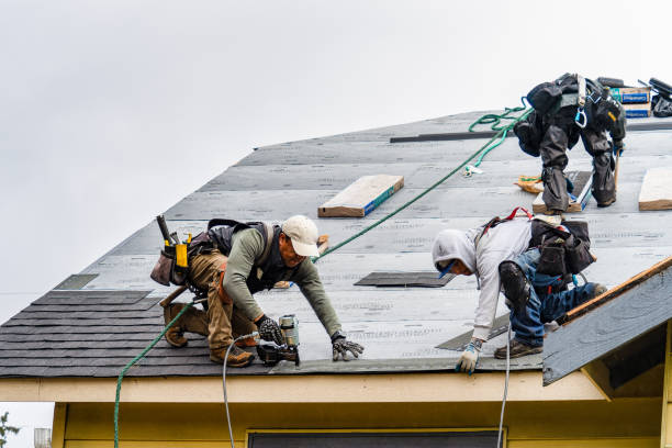 Professional Roofing technician working in Jamaica, IA